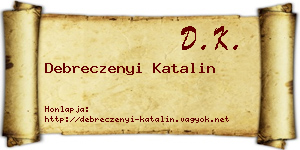 Debreczenyi Katalin névjegykártya